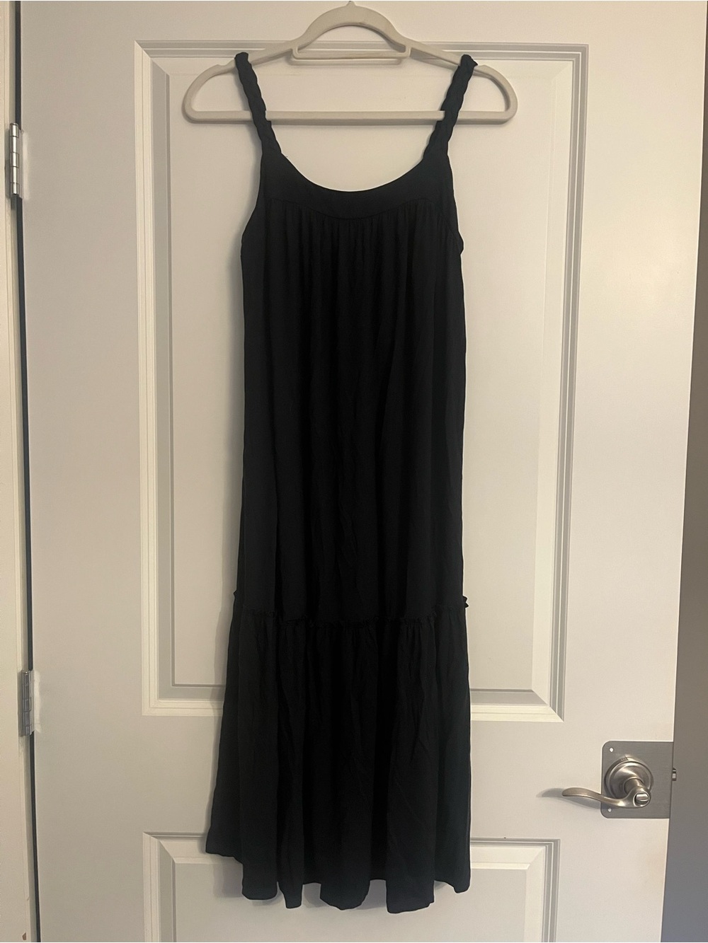 Navy Blue Braid Strap Maxi Dress - Classic Summer Style
